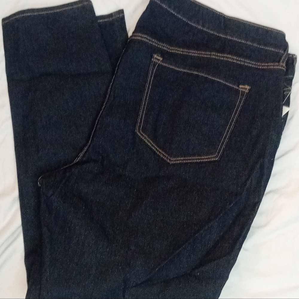 Womans Old Navy Dark Blue Denim Jeans Super Skinny